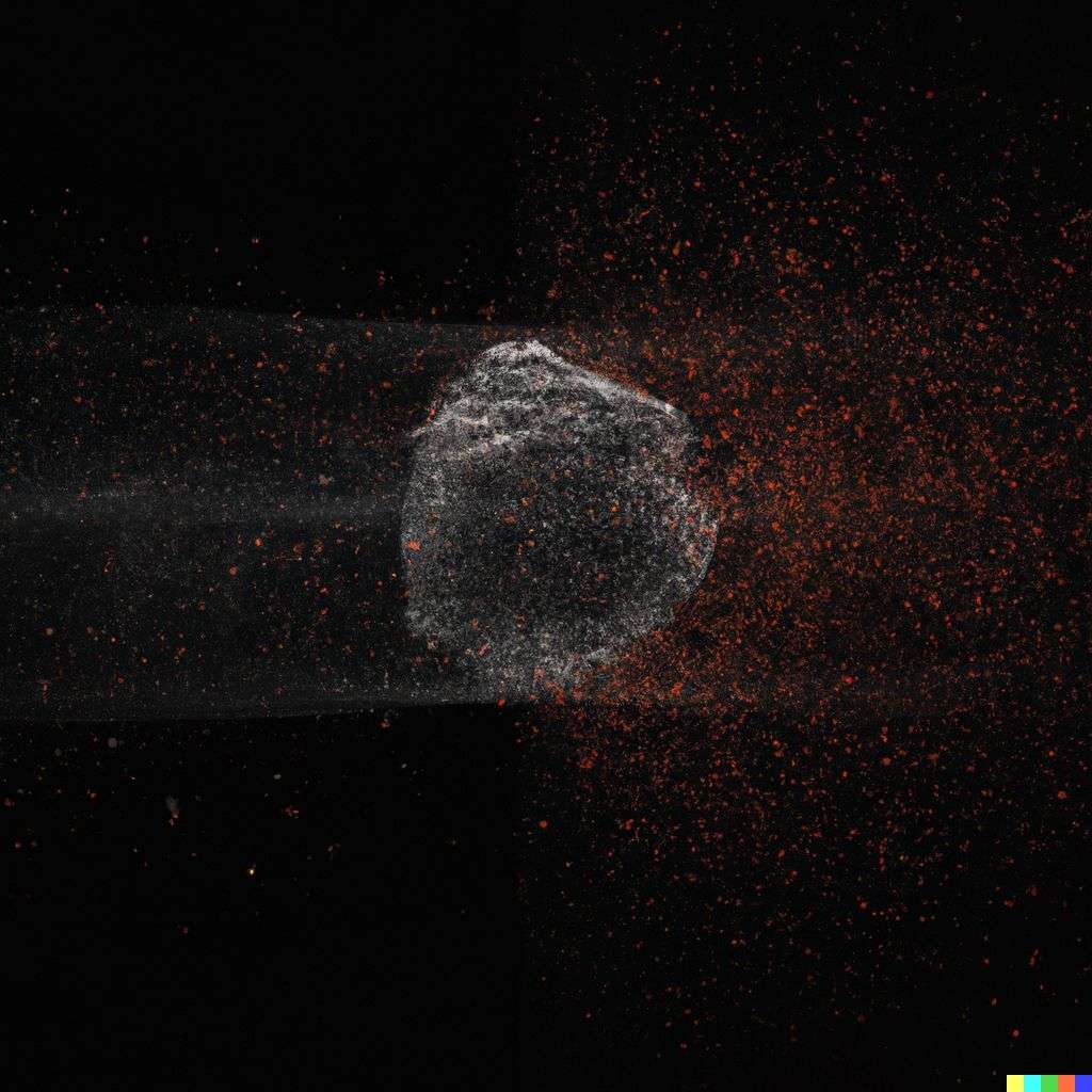 the discovery of gravity, particle simulation, Octane render